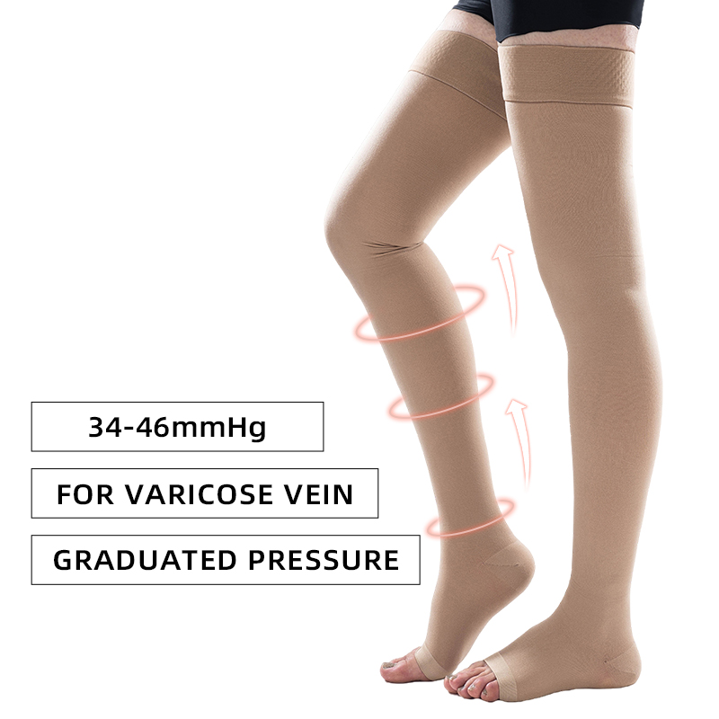 Compression Sock Medical - 1 Paar Oberschenkelhohe medizinische Kompressionssocken mit
