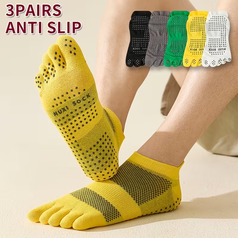 Toe Sock Split - Herren-Zehensocken im 3er-Pack, rutschfeste Socken mit