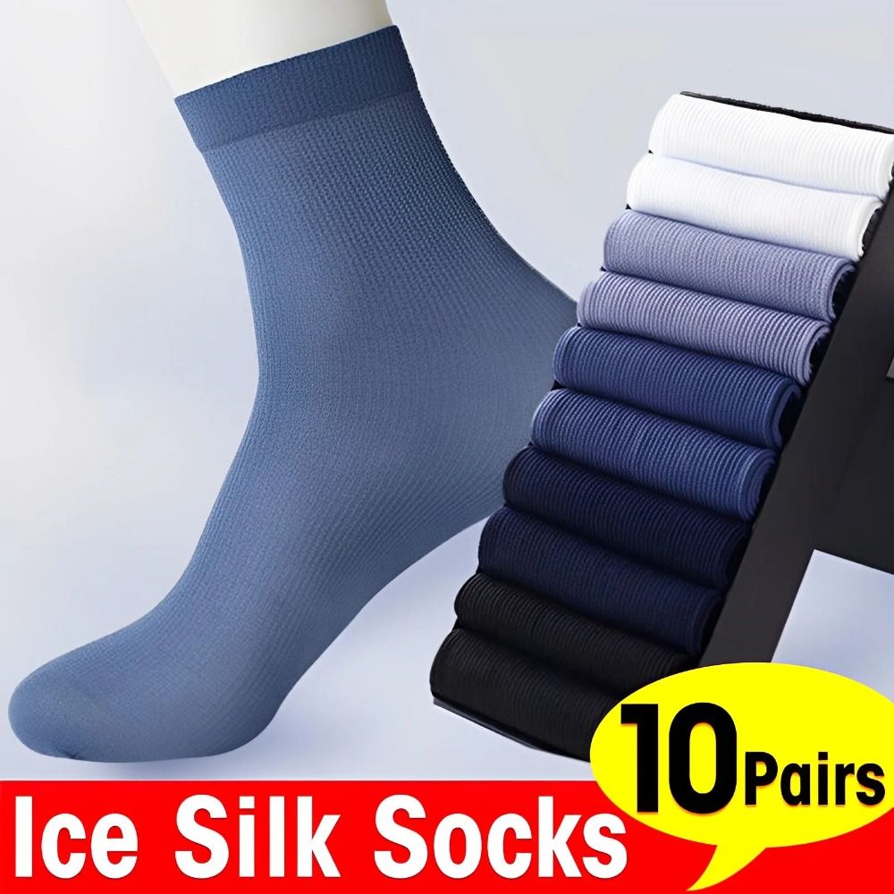 Silk Sock Bamboo - 10 Paar neue atmungsaktive Herren-Socken aus