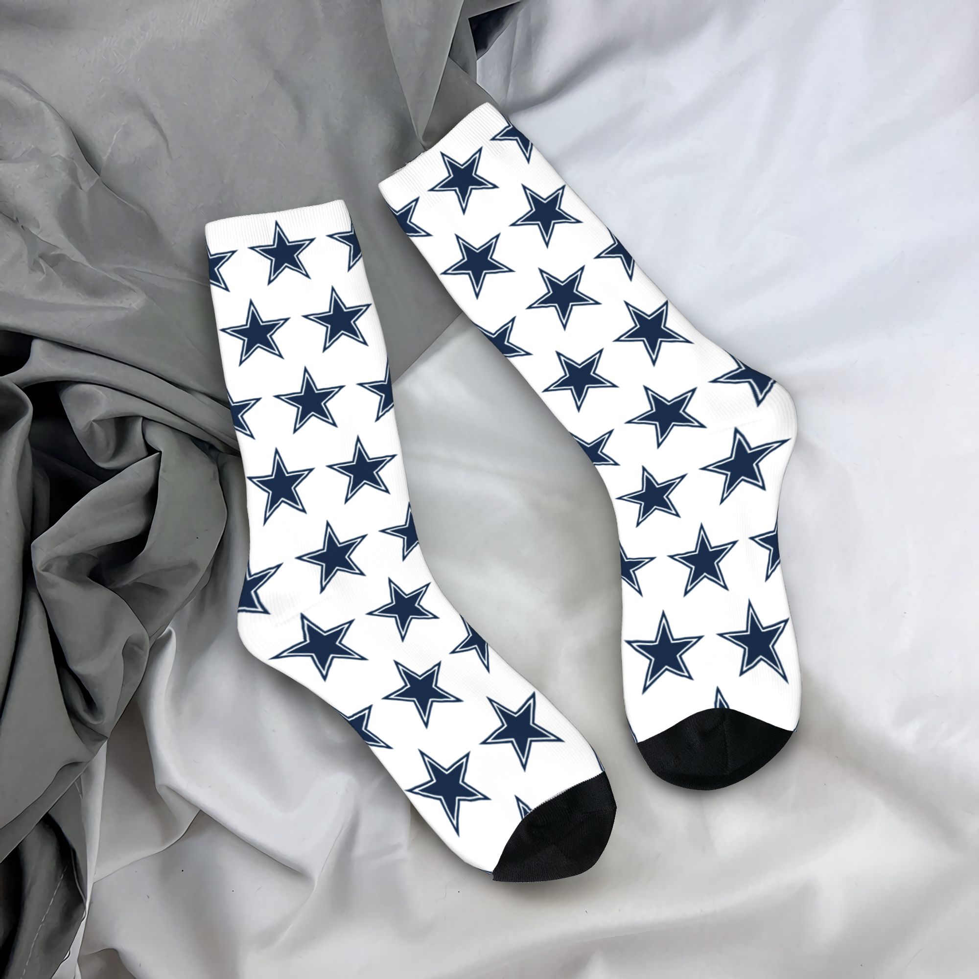 Dress Sock Men - Custom Cowboy Star Herren-Crew-Socken, Unisex, lustige