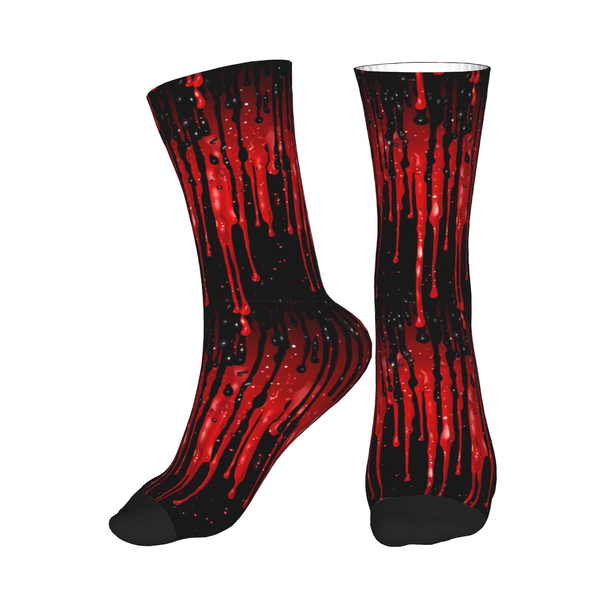 Dress Sock Men - Tropfendes rotes Flüssigkeitsmuster für Männer und