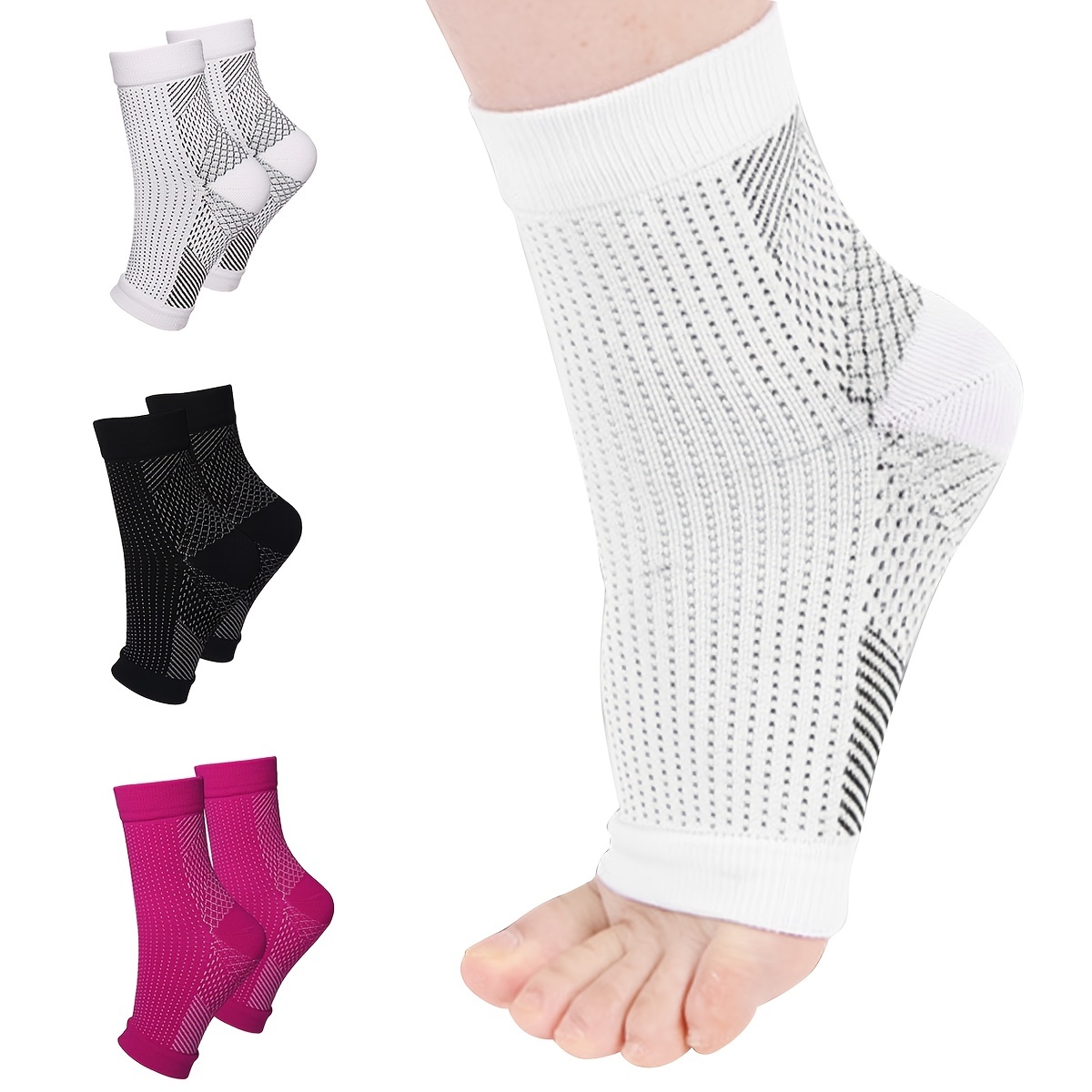 Ankle Brace Sock - Knöchelstützsocken Atmungsaktive Kompressionssocken ohne Zehenbereich für