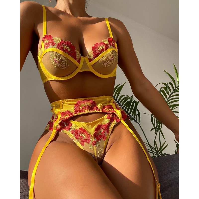 Silk Sock Bamboo - Bikini Mode Spitze Stickerei Sexy Socken