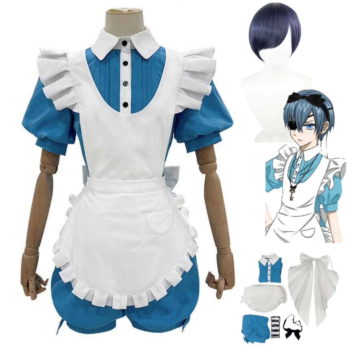 Dress Sock Men - Anime Ciel Phantomhive Lächeln Cosplay Kostüm