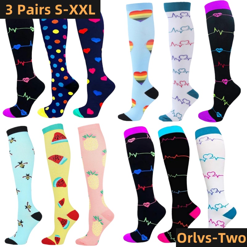 Compression Sock Medical - S-XXL 3 Paar Kostenloser Versand Krankenschwester