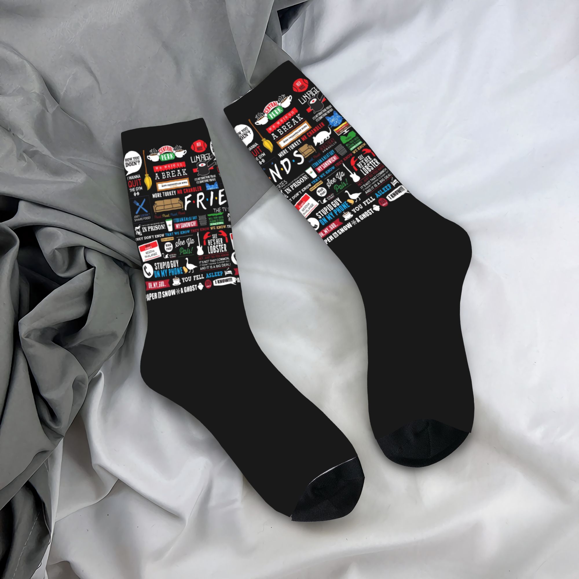 No Show Sock Women - Individuelle Niedliche Lustige TV-Show-Friends-Collage-Socken für Damen
