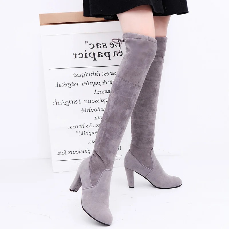 Damenstiefel, Stretchstoff, Ov – Knee High Sock Women Bewertung und Preis