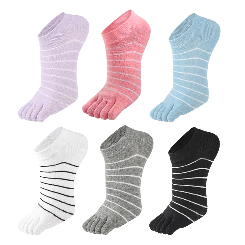 1/5 Paar gestreifte Fünf-Zehen – Ankle Sock Low Cut Bewertung und Preis