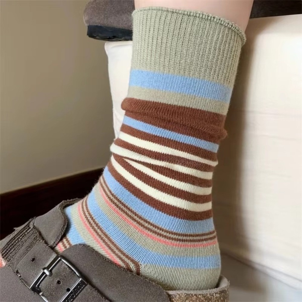 Retro Baumwoll-Stricksocken fü – Knee High Sock Women Bewertung und Preis