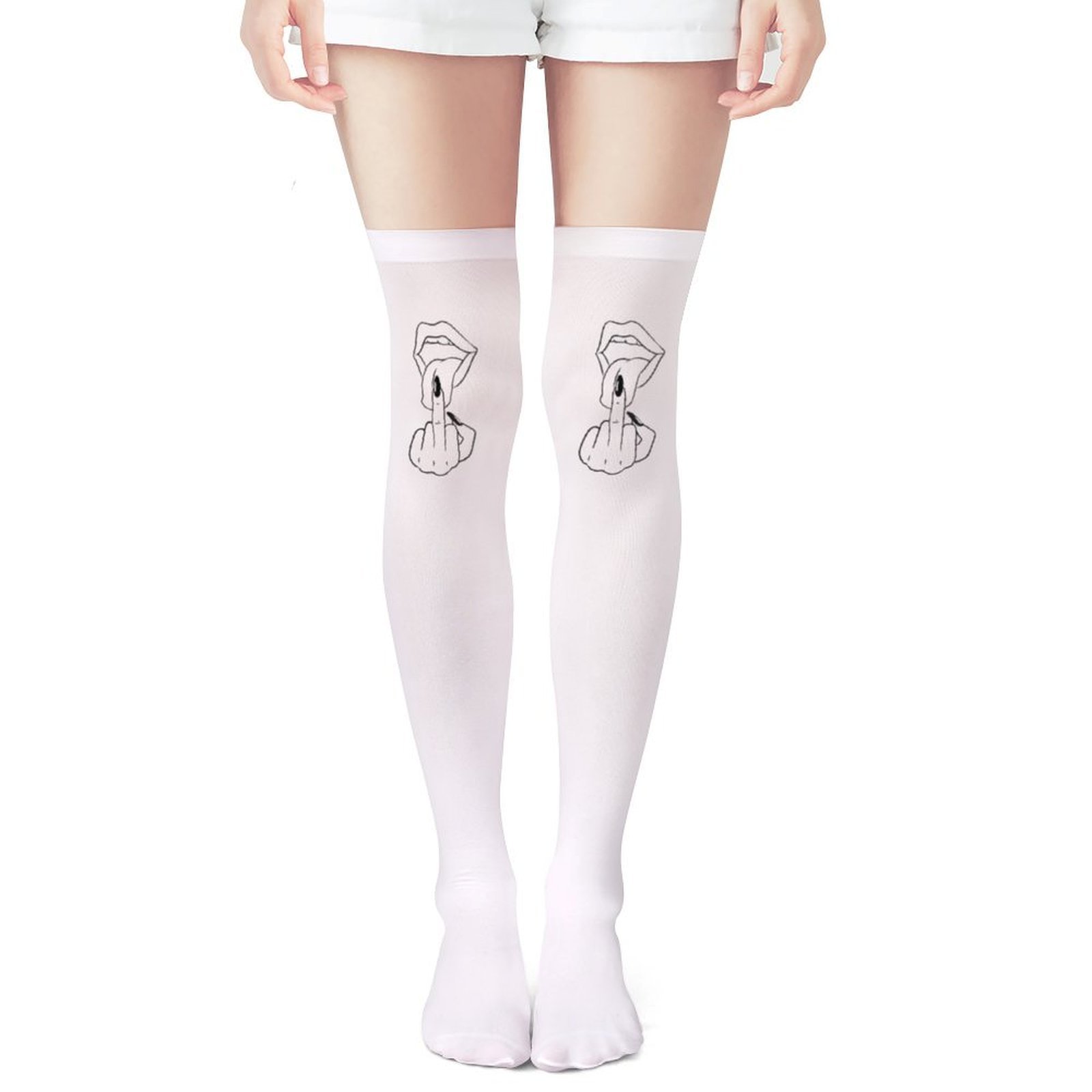 Weiße Damen-Overknee-Socken mi – Knee High Sock Women Bewertung und Preis
