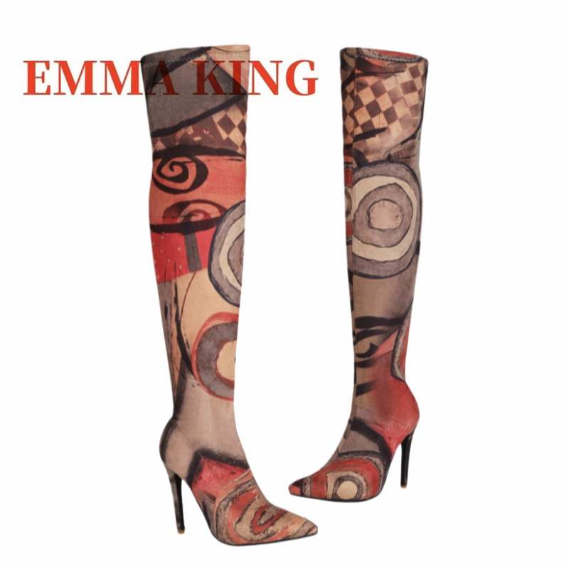 Damen-Stiefel mit Kunstdruck,  – Knee High Sock Women Bewertung und Preis