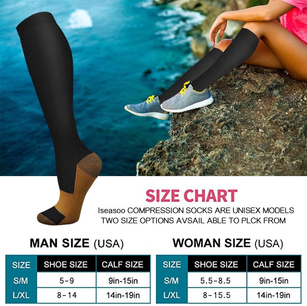 6 Paar einfarbige Kupfer-Kompr – Compression Sock Medical Bewertung und Preis